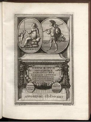 Gemmæ Duæ Vetustissimæ Emblematibus Et Græco Artificis [...]