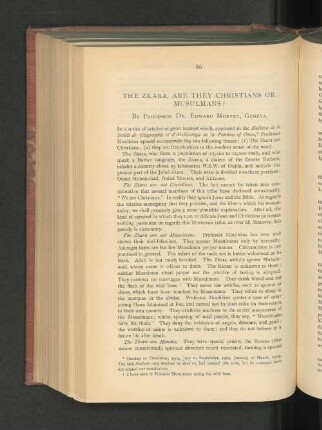 The Zkara, are they Christians or Musulmans?