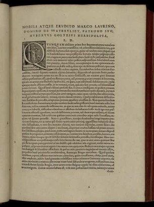 Nobili atque erudito Marco Lavrino,[...]