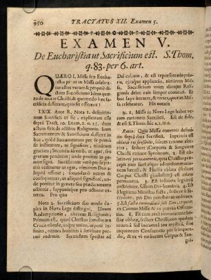 950-960, Examen V