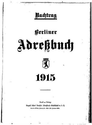 Nachtrag Berliner Adreßbuch 1915