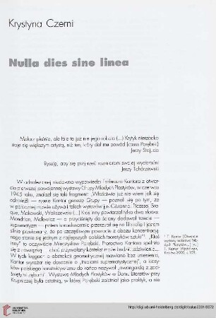 Nulla dies sine linea