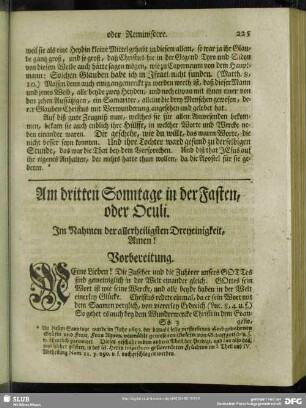 Am dritten Sonntage in der Fasten, oder Oculi