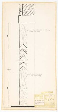 Hochschulbibliothek, Karlsruhe Neubau: Pendeltür WC, senkrechter Schnitt, 1:1