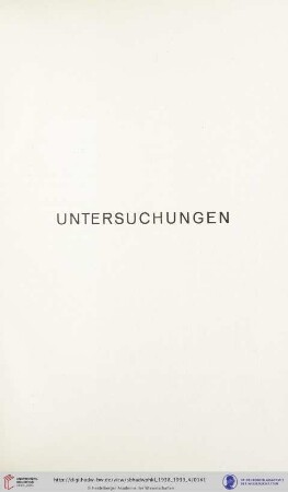 Untersuchungen