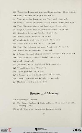 Bronze und Messing (Nr. 230-277a)
