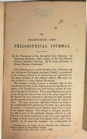 The Edinburgh new philosophical journal, 18. 1863