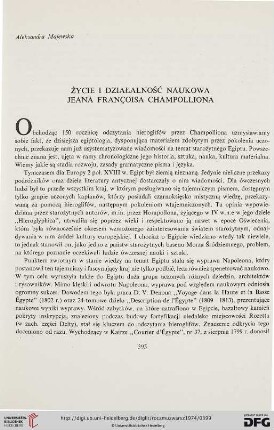 18: Życie i działalność naukowa Jeana Franc̨oisa Champolliona