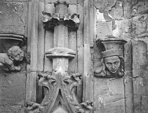 Halle (Saale), ehem. Augustiner-Chorherrenstiftskirche St. Moritz, Chor, Südseite, Konsolfiguren