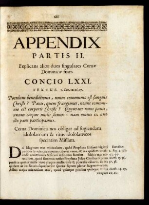 Appendix Partis II.