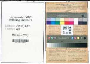 Entnazifizierung Willy Bodewin , geb. 18.02.1900 (Werkmeister)