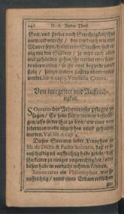 Von integritet und Auffrichtigkeit.