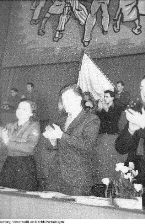 Leipzig, Landesfunktionärs-Konferenz der Freien Deutschen Jugend (FDJ), Porträt Horst Schröder, 4. Februar 1951