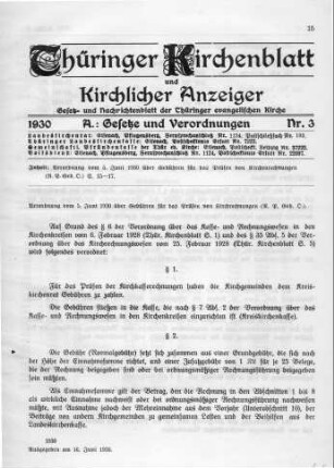 Nr. 3 : 16. Juni 1930