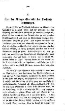 Über den sittlichen Charakter der Tierschutzbestrebungen
