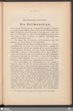 Sechzehnter Abschnitt. Die Ballmaschine