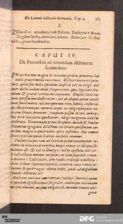 Caput IV. De Proverbiis ad ornandam dictionem facientibus