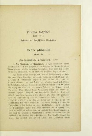 Drittes Kapitel. 1789-1815. Zeitalter der französischen Revolution