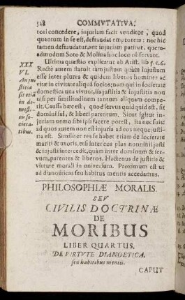 Liber quartus. De Virtute Dianoetica seu habitibus mentis.