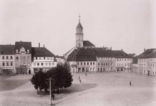 Bischofswerda, Markt : Bischofswerda. Markt. Blick zur Stadtkirche St. Marien