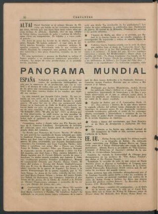 Panorama mundial
