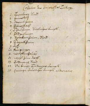 134v, Collatur der Universitet Tübingen.