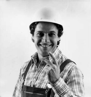 Werbefotografie für die Gewerkschaft Nahrung, Genussmittel und Gaststätten (NGG). Portrait eines Arbeiters