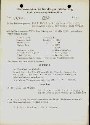 Vöhringer, Karl