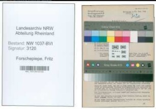 Entnazifizierung Fritz Forschepiepe , geb. 20.12.1905 (Studienrat)