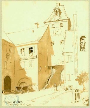Meersburg Stadtseitige Ansicht Torturm in der Unterstadt