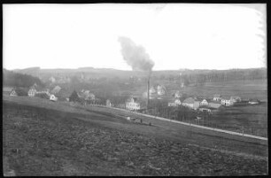 Pfaffroda. Blick auf Schloss und Dorf