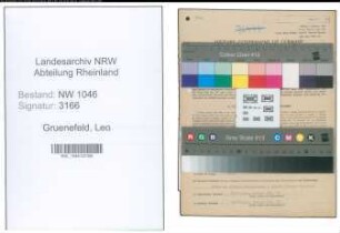 Entnazifizierung Leo Gruenefeld , geb. 22.02.1910 (Friseur)