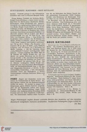 Neue Kataloge