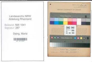Entnazifizierung Maria Deing , geb. 04.08.1920 (Verkaeuferin)