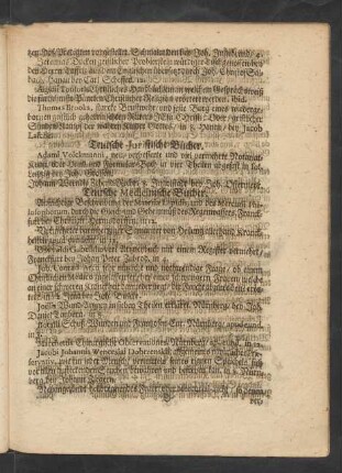 Teutsche Medicinische Bücher.