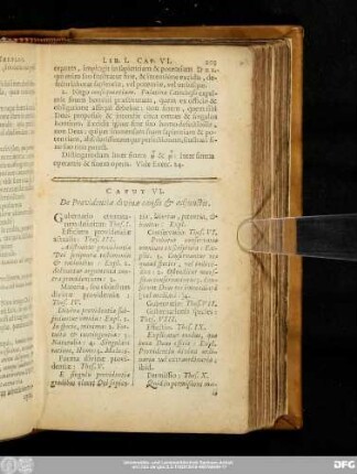Caput VI. De Providentiae divinae causis & adiunctis.