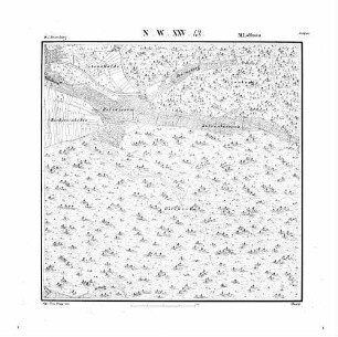 Kartenblatt NW XXV 42 Stand 1836