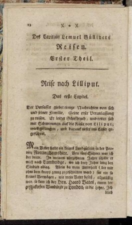 Das erste Capitel. - Das dritte Capitel.