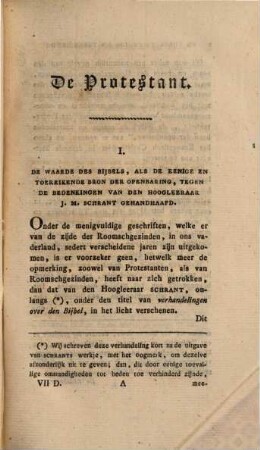 De protestant : tijdschrift voor de evangelische Christenheid in het Koningrijk der Nederlanden, 7. 1825
