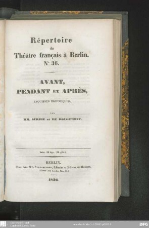 Avant, pendant et après : esquisses historiques