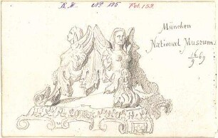 Walther, Conradin; u. a. Deutschland; Italien; Sammlung Conradin Walther: Band IV, Nr. 143 - 188 (fol. 125 - 168) - Gefäß aus dem Bay. Nationalmuseum in München (Perspektive)