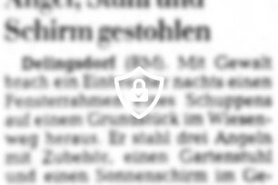 [Name maskiert] Stuhl und Schirm gestohlen