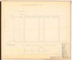 Reichsluftfahrtministerium, Berlin: Fenstergewände Q1L: Ansicht, Schnitt, Grundriss 1:20