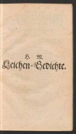 H. M. Leichen-Gedichte.