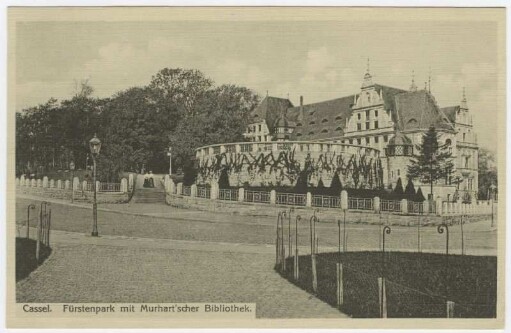 Kassel Weinbergstraße, Fürstengarten und Murhardsche Bibliothek