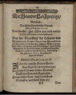 Die Neundte Leichpredigt