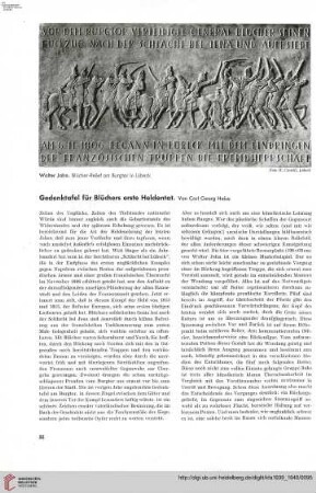 55: Gedenktafel für Blüchers erste Heldentat