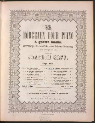 12 Morceaux : pour pianoforte à 4 ms. ; suite de morceaux pour petites mains ; op. 82, 7. Les Commères : Scène burlesque. - Pl.-Nr. 2824. - 11 S.