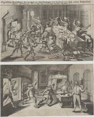 Eigentliche Vorbildung der zu Eger an den Hertzogen zu Friedland, und etlich andern Keyserischen/ Obristen und Offizeren den 15. Febr: deß 1634. Jahrs verübten Mordthat.