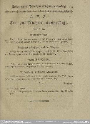 Text zur Nachmittagspredigt